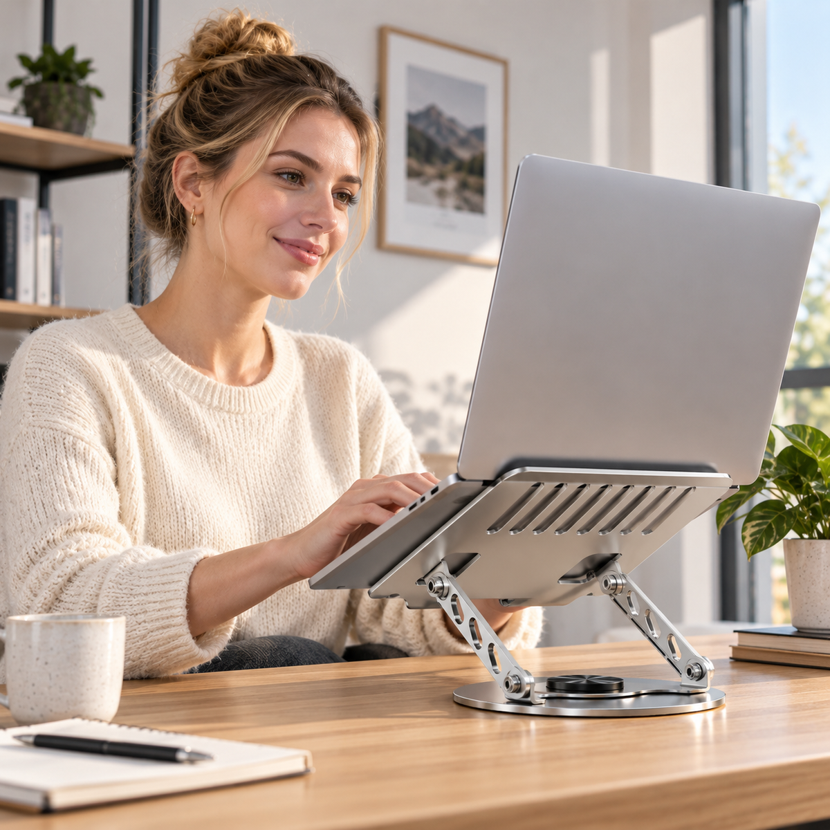 💻 Adjustable Laptop Stand | Ergonomic Desk Support | Flexible Workstation Upgrade