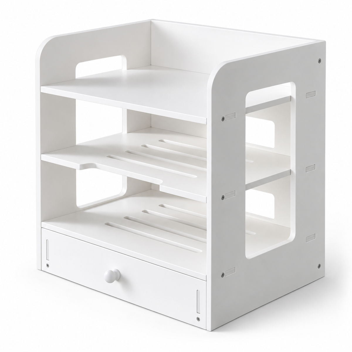 🤍 Modular Desktop Shelf Organizer | Multi-Level Storage | Clean Space-Saving Desk Essential