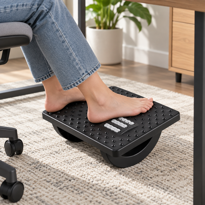 🖤 Ergonomic Foot Rest | Rocking Desk Support | Everyday Office Comfort