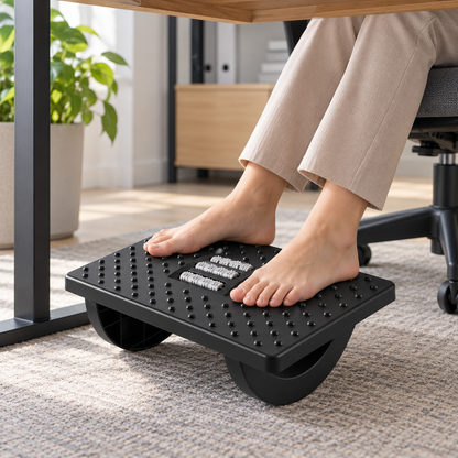 🖤 Ergonomic Foot Rest | Rocking Desk Support | Everyday Office Comfort
