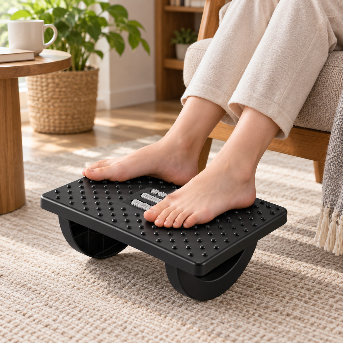 🖤 Ergonomic Foot Rest | Rocking Desk Support | Everyday Office Comfort
