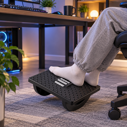 🖤 Ergonomic Foot Rest | Rocking Desk Support | Everyday Office Comfort