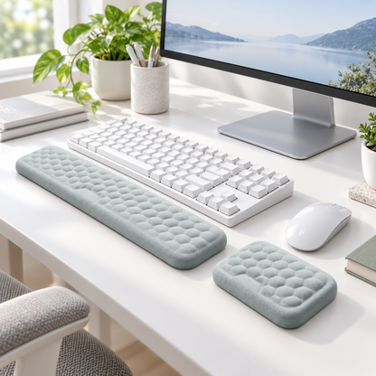 Ergonomic Wrist Rest Set | Soft Cushioned Support | Desk Comfort Duo