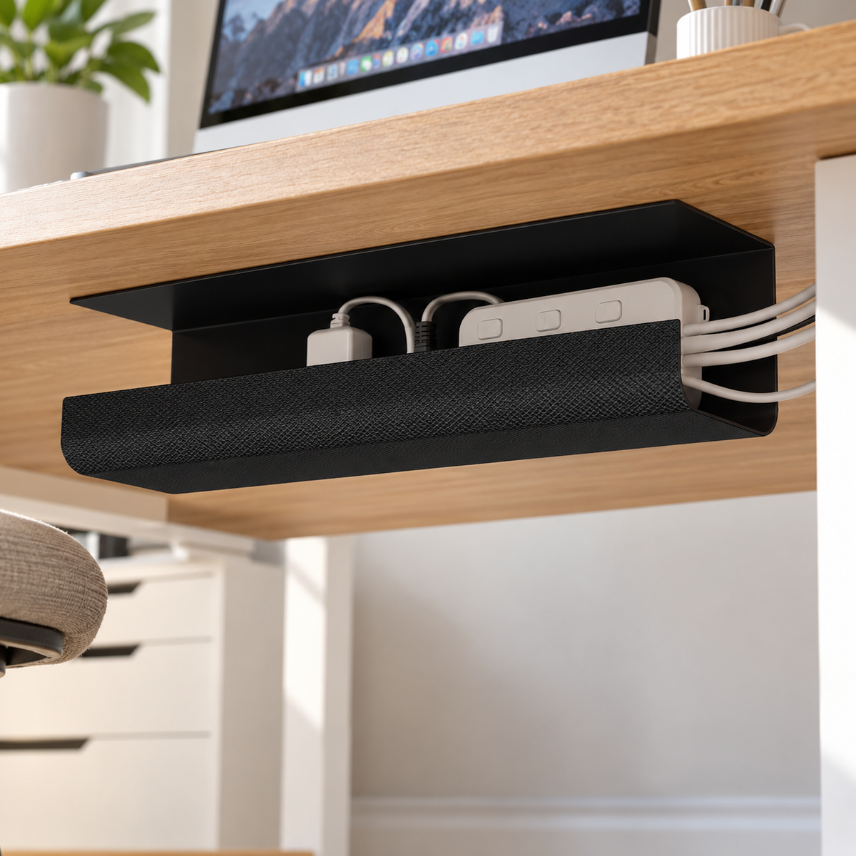 🖤 Cable Management Box | Sleek Hidden Storage | Cleaner Desk Setup