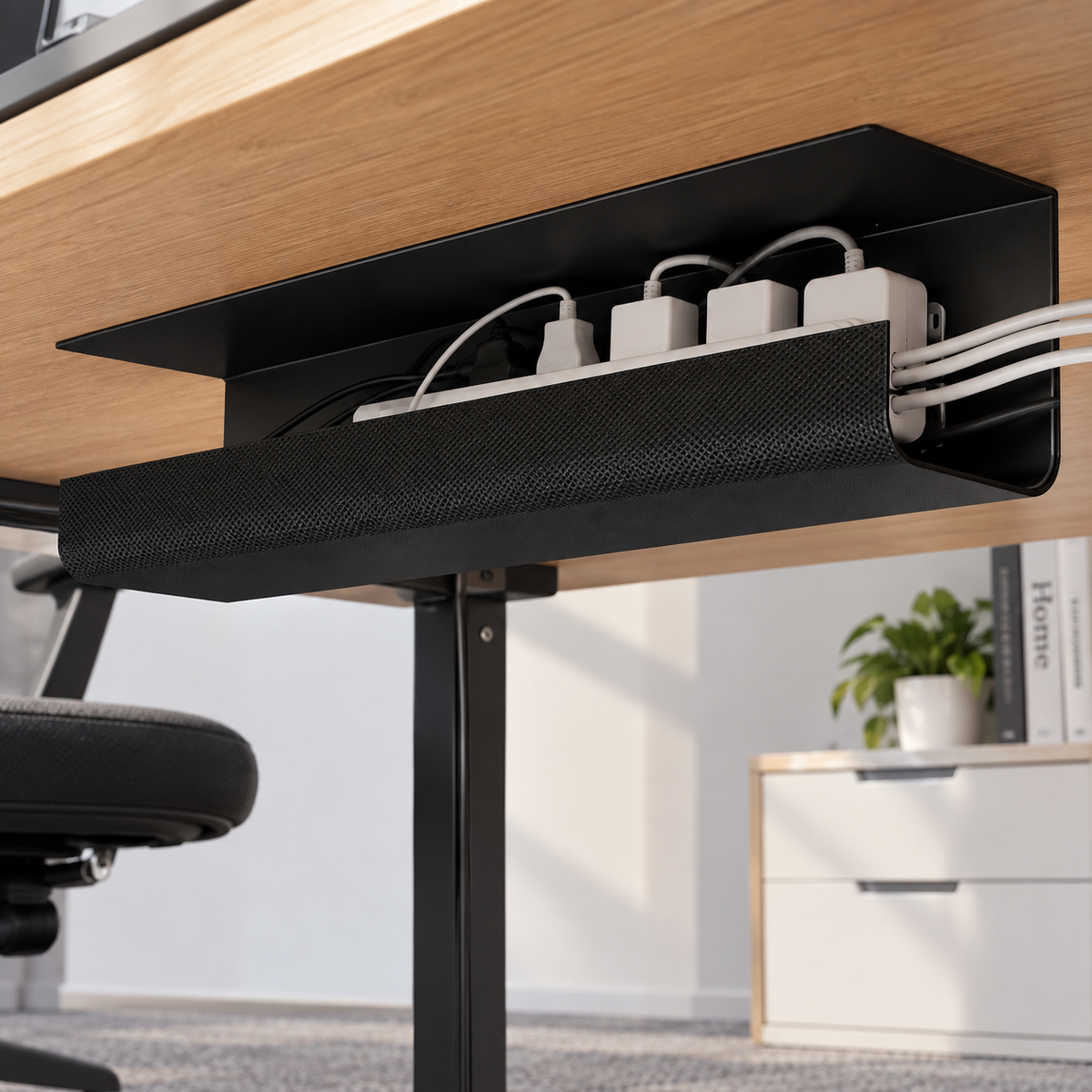 🖤 Cable Management Box | Sleek Hidden Storage | Cleaner Desk Setup