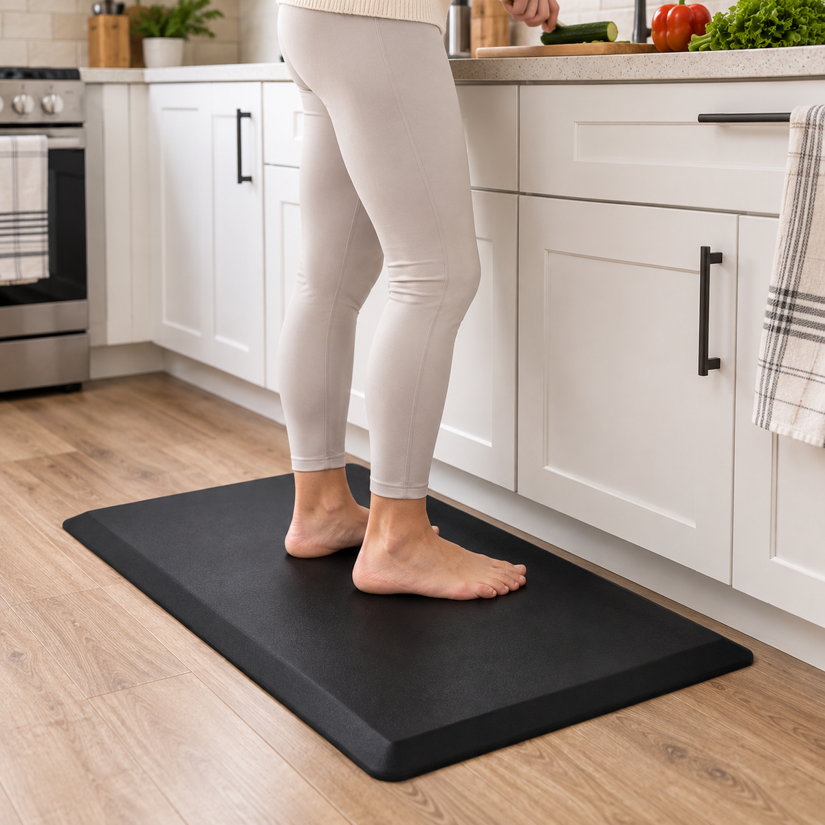 🖤 Anti-Fatigue Standing Mat | Cushioned Support | All-Day Standing Comfort
