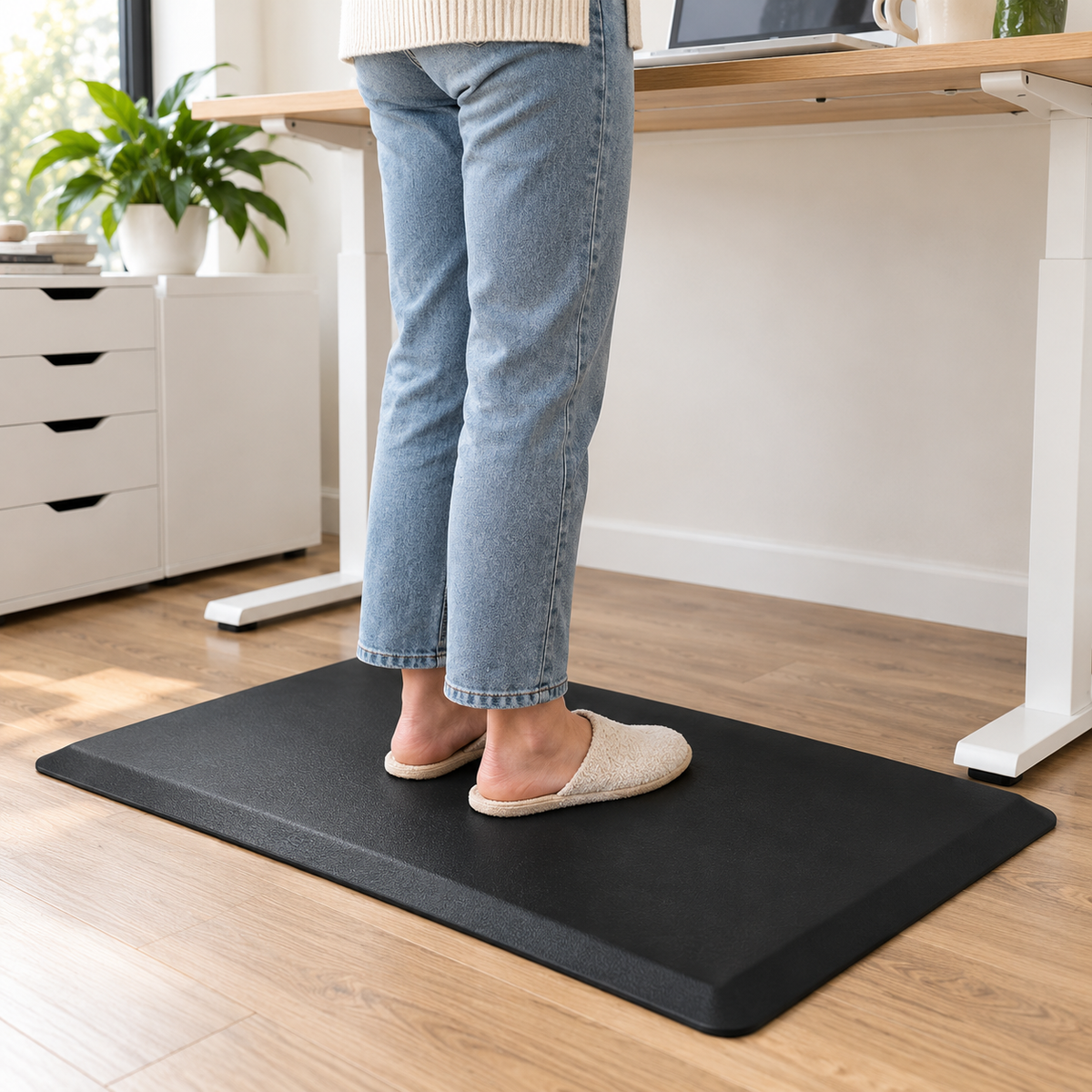🖤 Anti-Fatigue Standing Mat | Cushioned Support | All-Day Standing Comfort