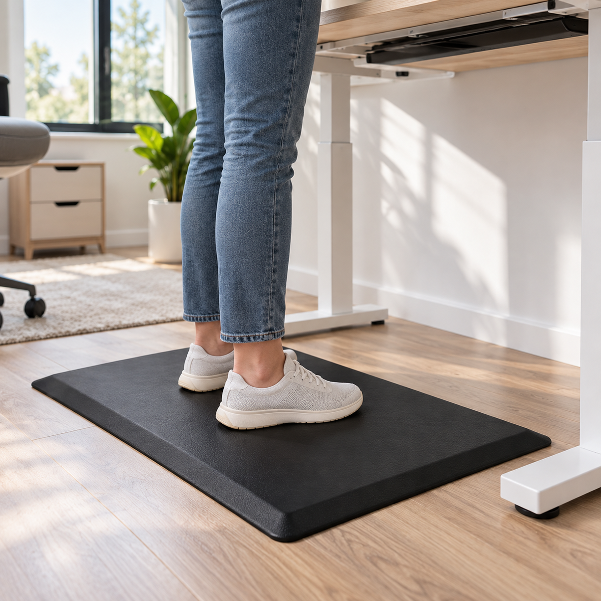 🖤 Anti-Fatigue Standing Mat | Cushioned Support | All-Day Standing Comfort