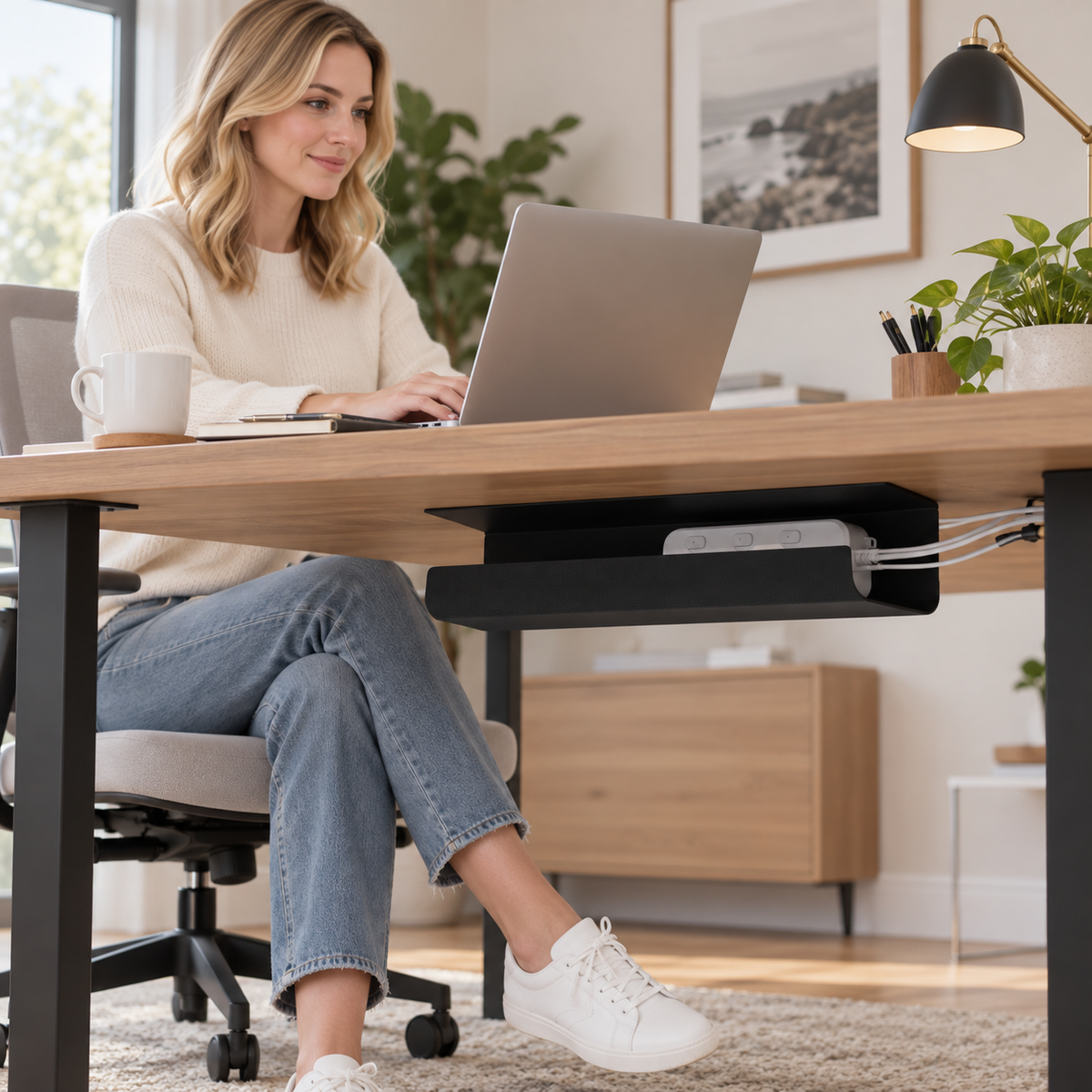 🖤 Cable Management Box | Sleek Hidden Storage | Cleaner Desk Setup