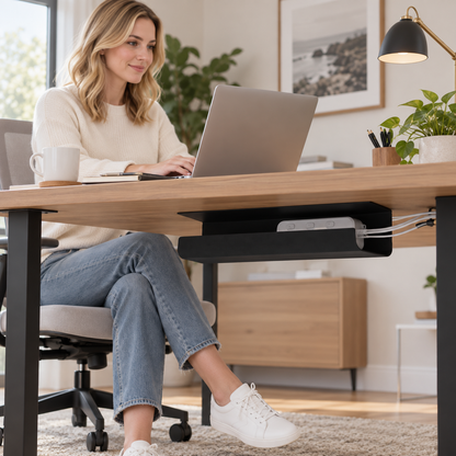 🖤 Cable Management Box | Sleek Hidden Storage | Cleaner Desk Setup