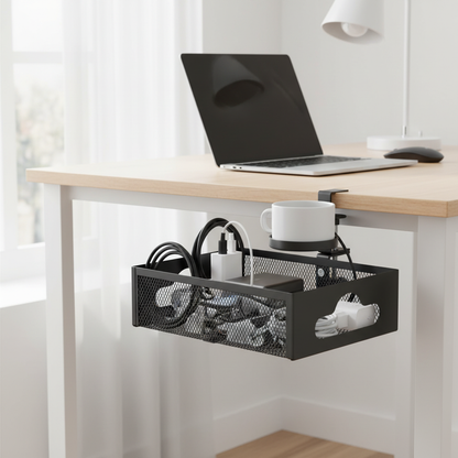 🧷 Cable Organizer | Metal Desk Tray | Office Setup | Desk Lovers | Clutter-Free Look