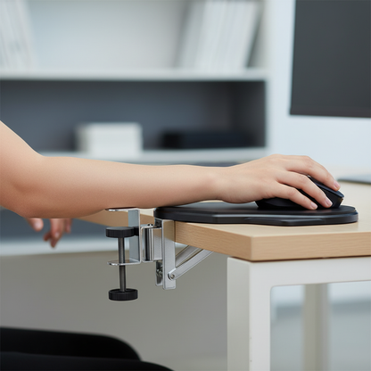 🖥️ Ergonomic Armrest | Metal Desk Support | Office Comfort Upgrade