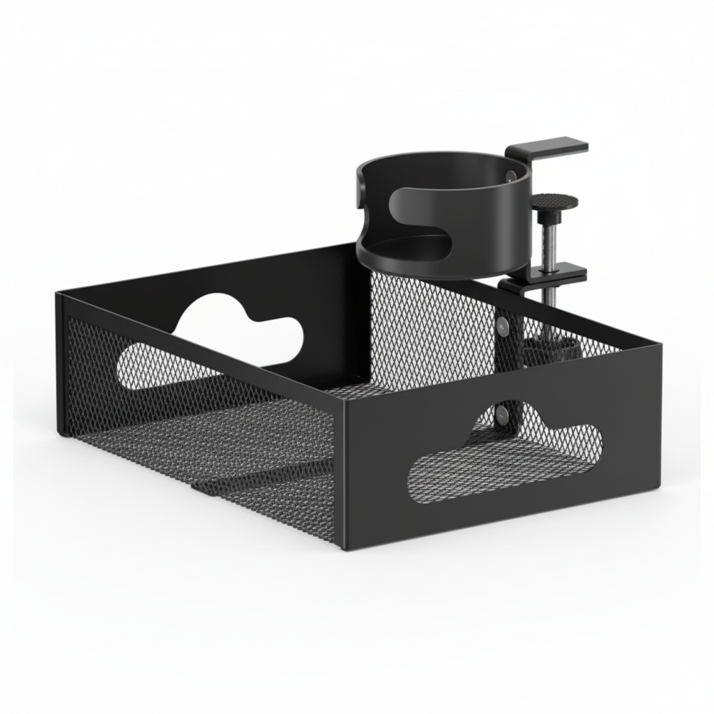 🧷 Cable Organizer | Metal Desk Tray | Office Setup | Desk Lovers | Clutter-Free Look