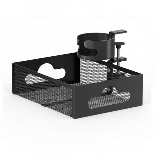 🧷 Cable Organizer | Metal Desk Tray | Office Setup | Desk Lovers | Clutter-Free Look