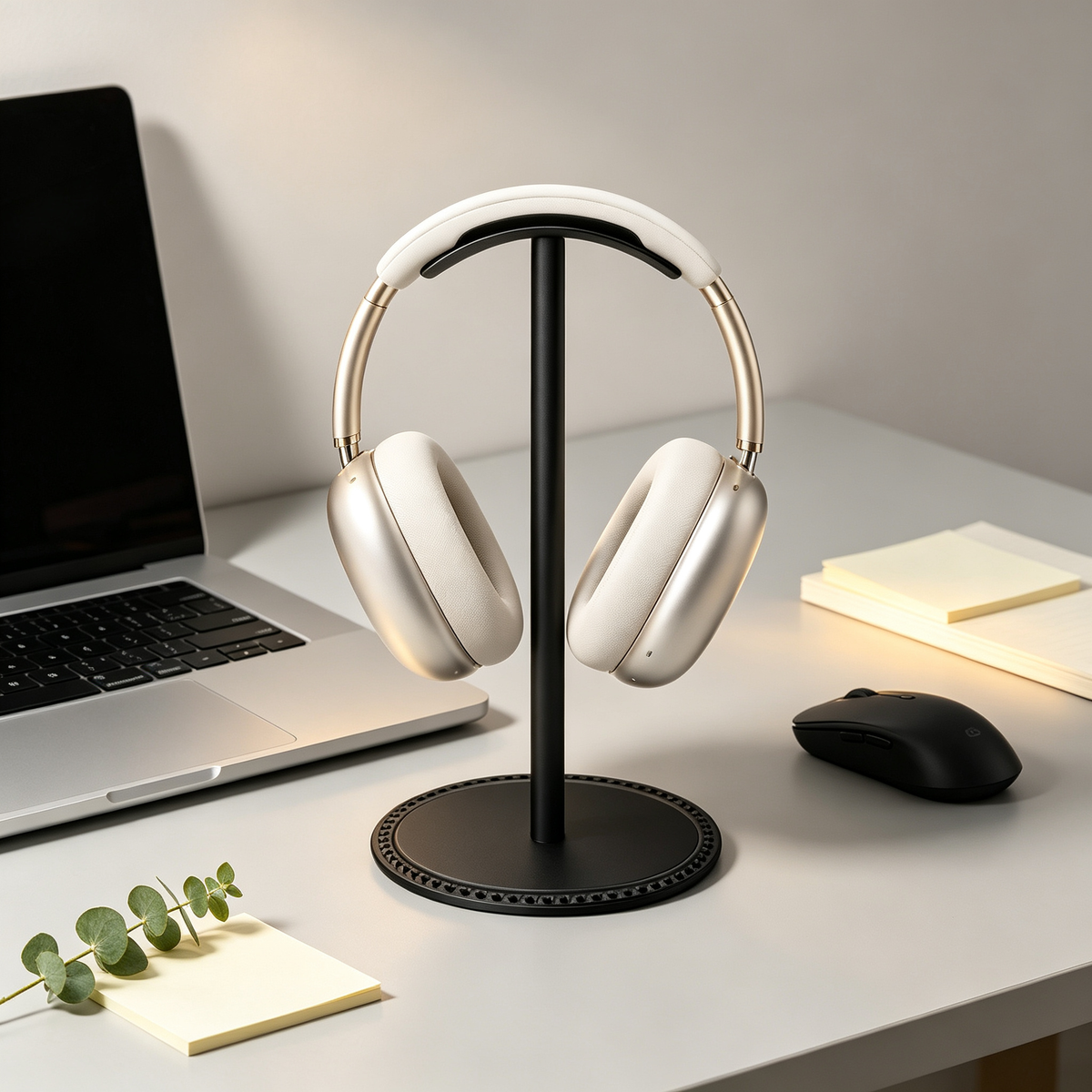 🖤 Headphone & Controller Stand | Sleek Desktop Storage | Gaming Gear Organizer