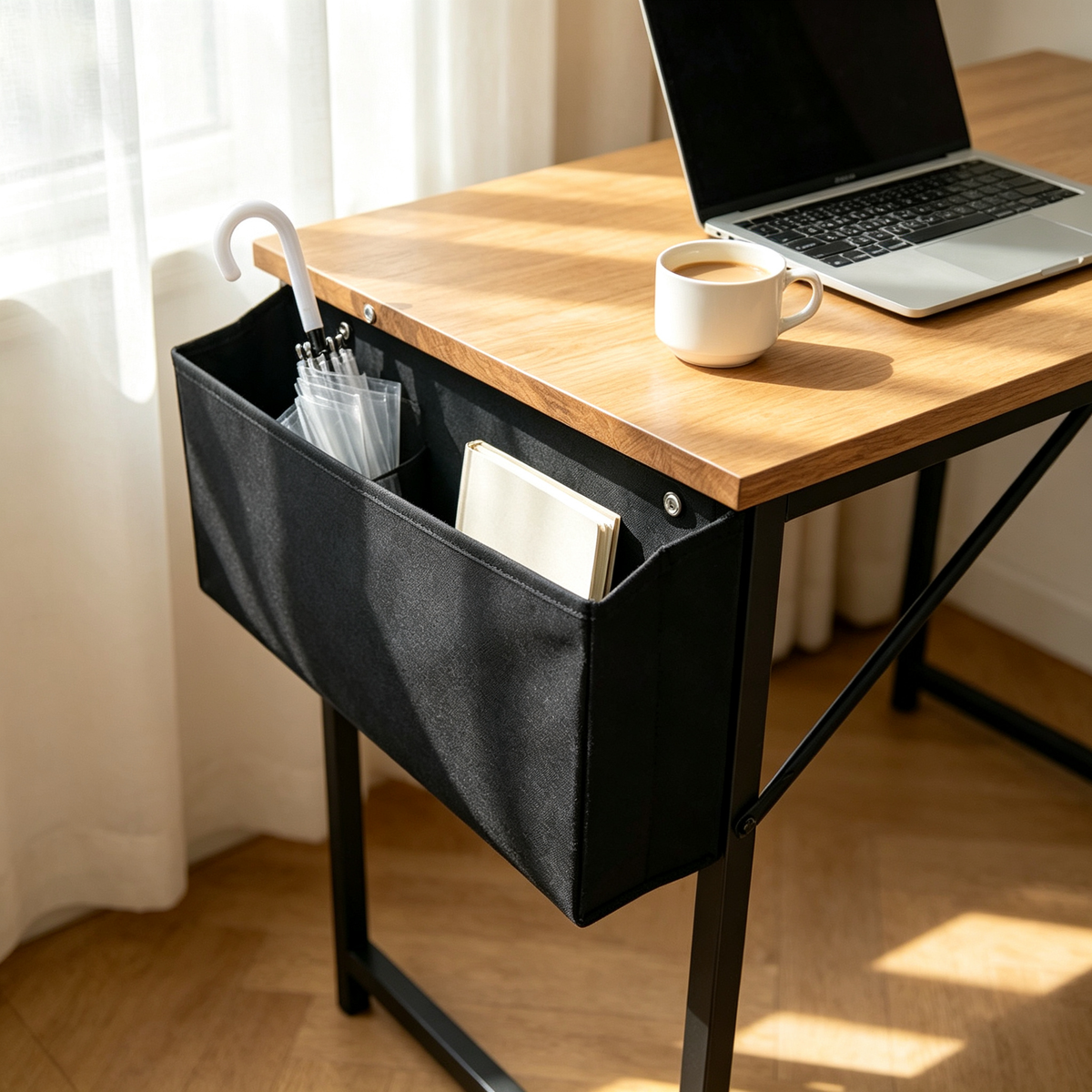 🖤 Desk-Side Hanging Organizer | Multi-Pocket Storage | Keep Essentials Within Reach