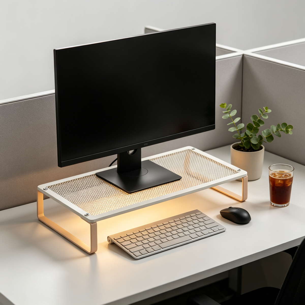🤍 Monitor Riser Stand | Elevated Desktop Storage | Clean Workspace Essential