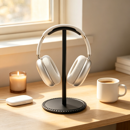 🖤 Headphone & Controller Stand | Sleek Desktop Storage | Gaming Gear Organizer