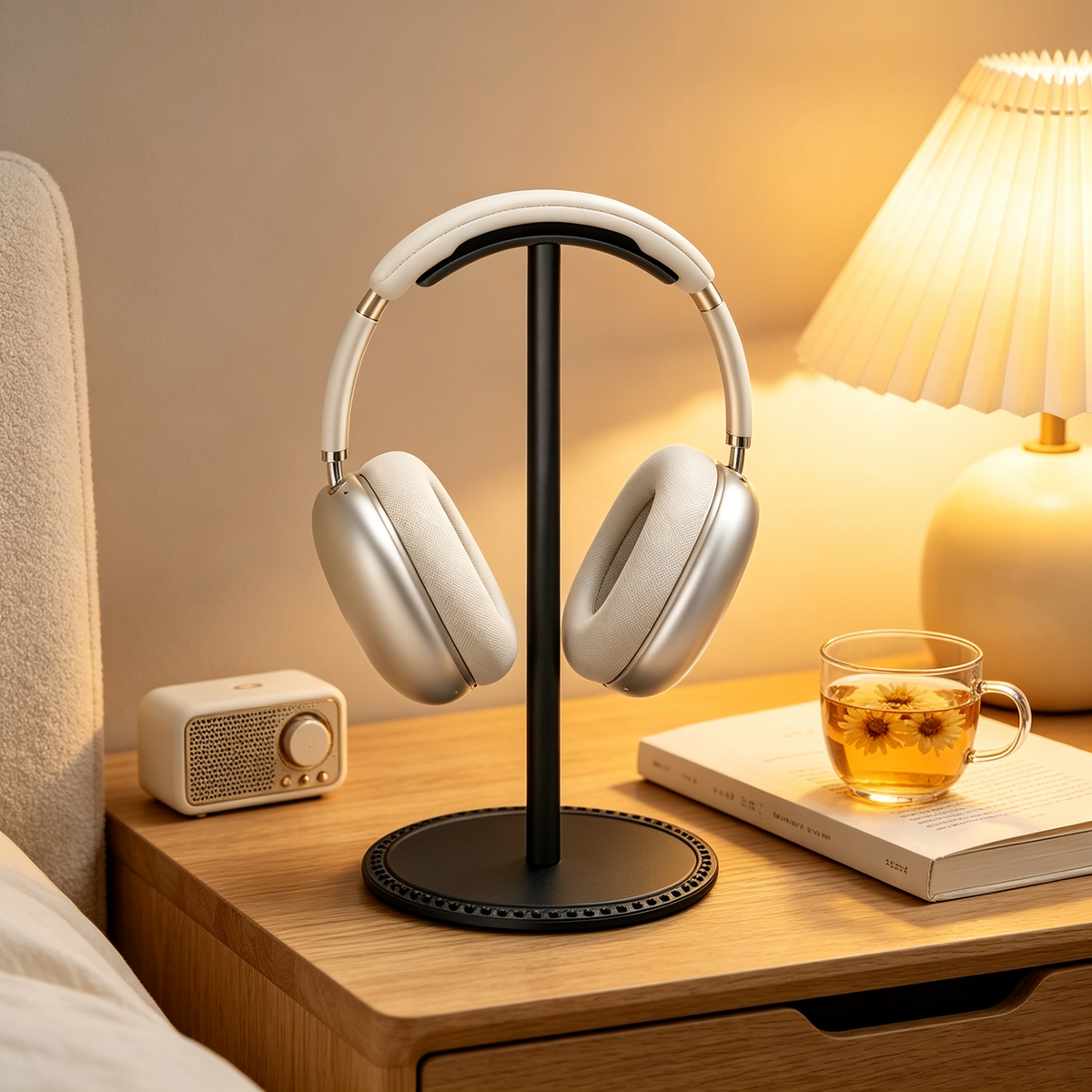 🖤 Headphone & Controller Stand | Sleek Desktop Storage | Gaming Gear Organizer
