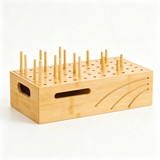 Multi-Device Charging Organizer | Bamboo Storage Station | Clutter-Free Charging