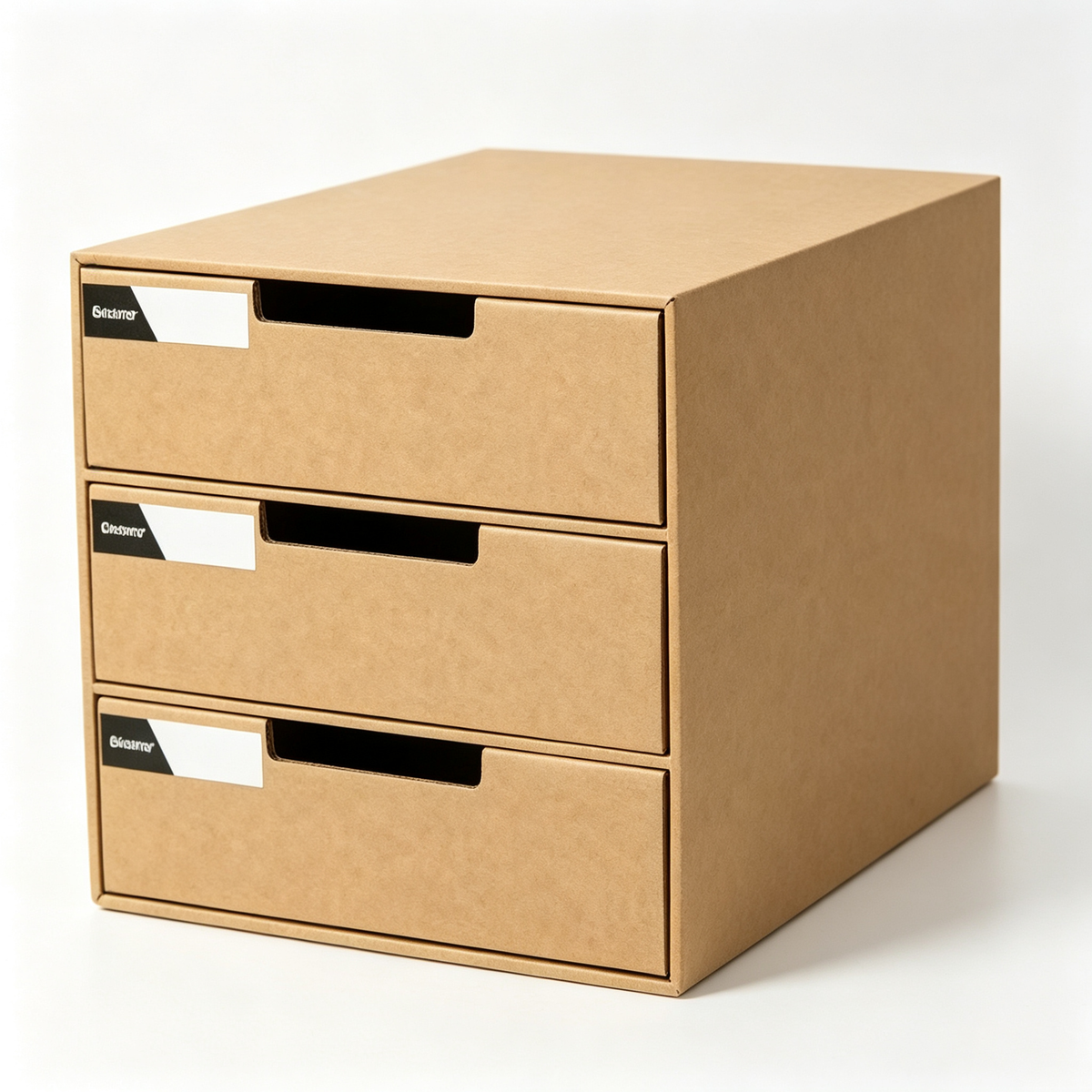 🤎 3-Drawer File Organizer | Kraft Paper Desktop Storage | Tidy Office Essential