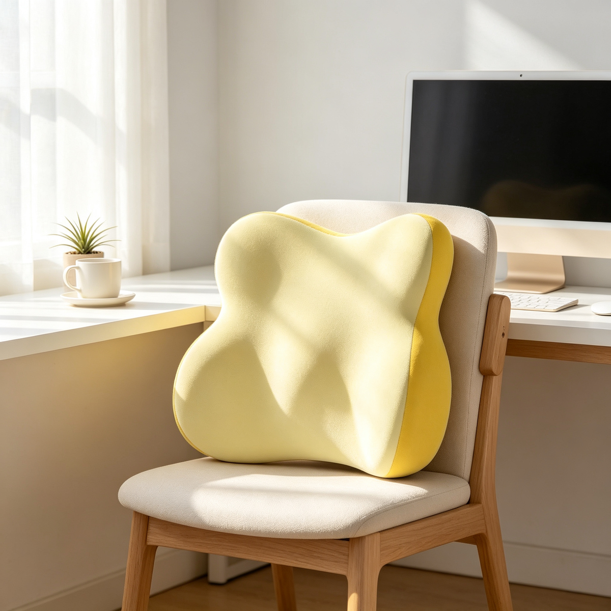 💛 Ergonomic Lumbar Support Pillow | Memory Foam Comfort | Everyday Back Support