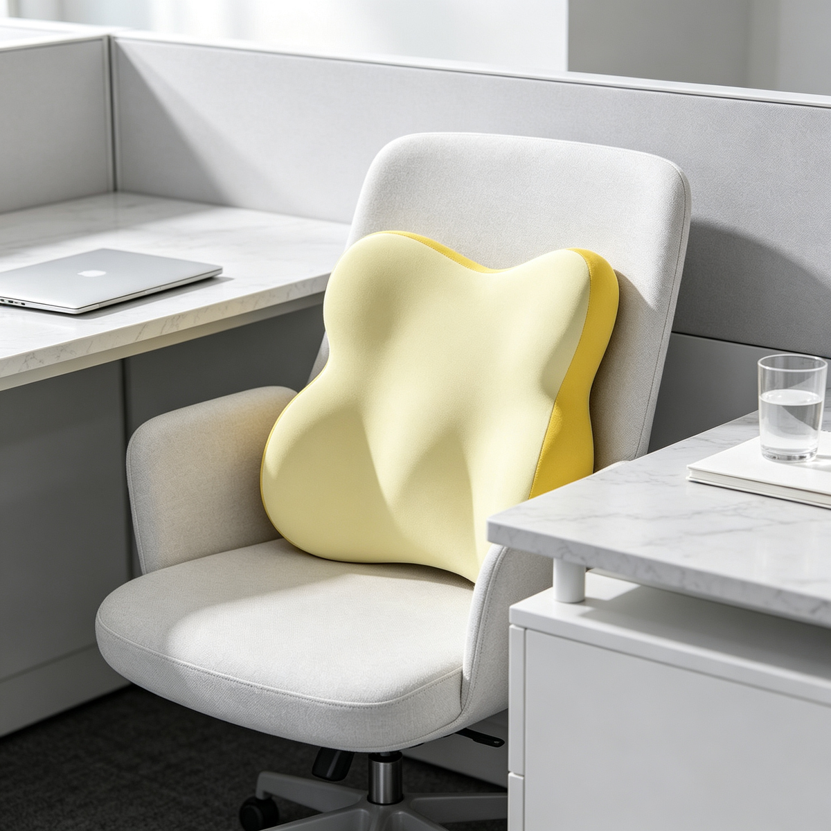 💛 Ergonomic Lumbar Support Pillow | Memory Foam Comfort | Everyday Back Support