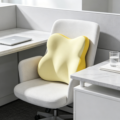 💛 Ergonomic Lumbar Support Pillow | Memory Foam Comfort | Everyday Back Support