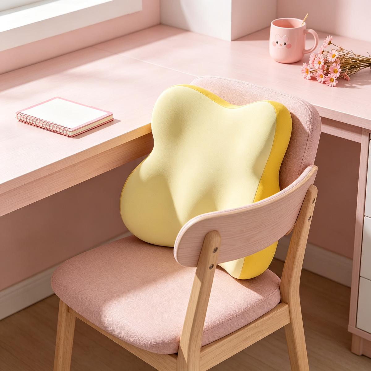 💛 Ergonomic Lumbar Support Pillow | Memory Foam Comfort | Everyday Back Support
