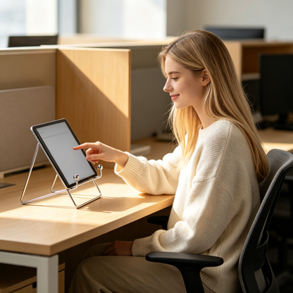 📱 Desktop Tablet Stand | Metal Display Holder | Hands-Free Desk Essential