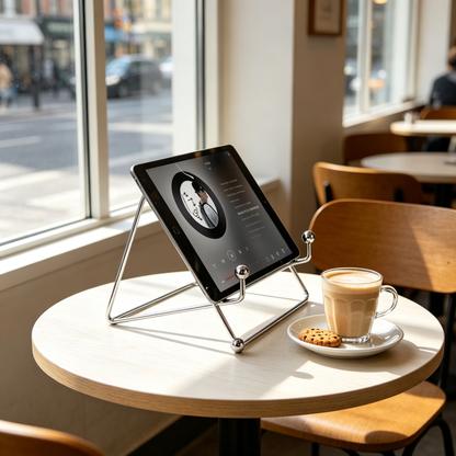 📱 Desktop Tablet Stand | Metal Display Holder | Hands-Free Desk Essential