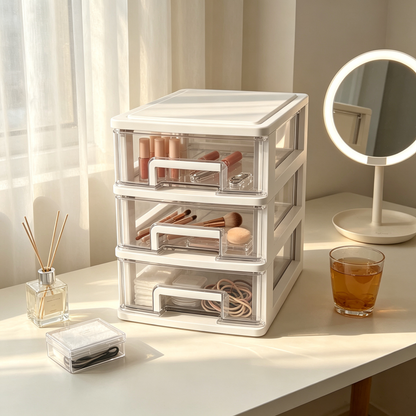 📂3-Tier File Drawer Organizer | Clear Pull-Out Storage | Clean Space-Saving Desk Essential