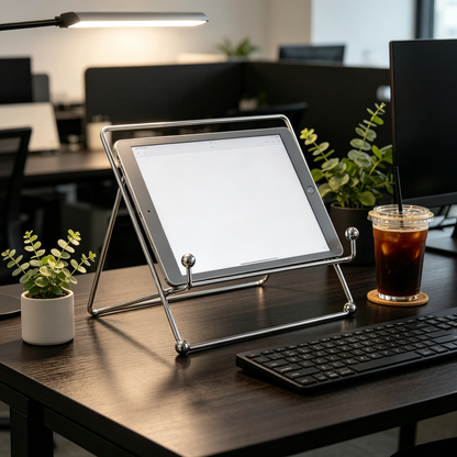📱 Desktop Tablet Stand | Metal Display Holder | Hands-Free Desk Essential