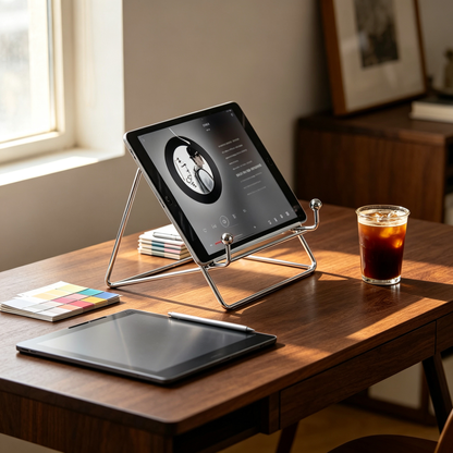 📱 Desktop Tablet Stand | Metal Display Holder | Hands-Free Desk Essential