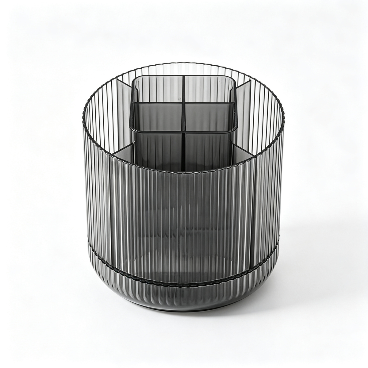 🖤 Rotating Desktop Organizer | Multi-Compartment Storage | Sleek Space-Saving Desk Essentia