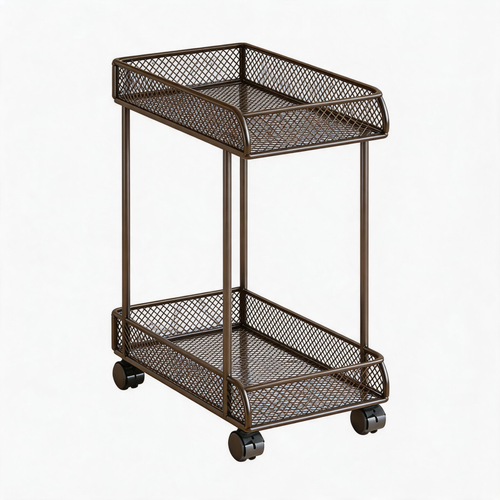 🖥️ Rolling CPU Stand | Metal Mesh Storage | Smart Office Organizer